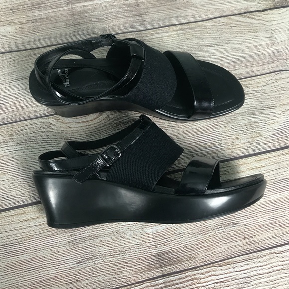 Dansko | Shoes | Dansko Black Wedge Sandals | Poshmark